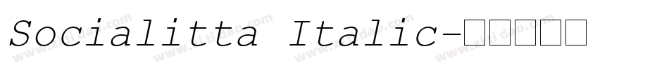 Socialitta Italic字体转换